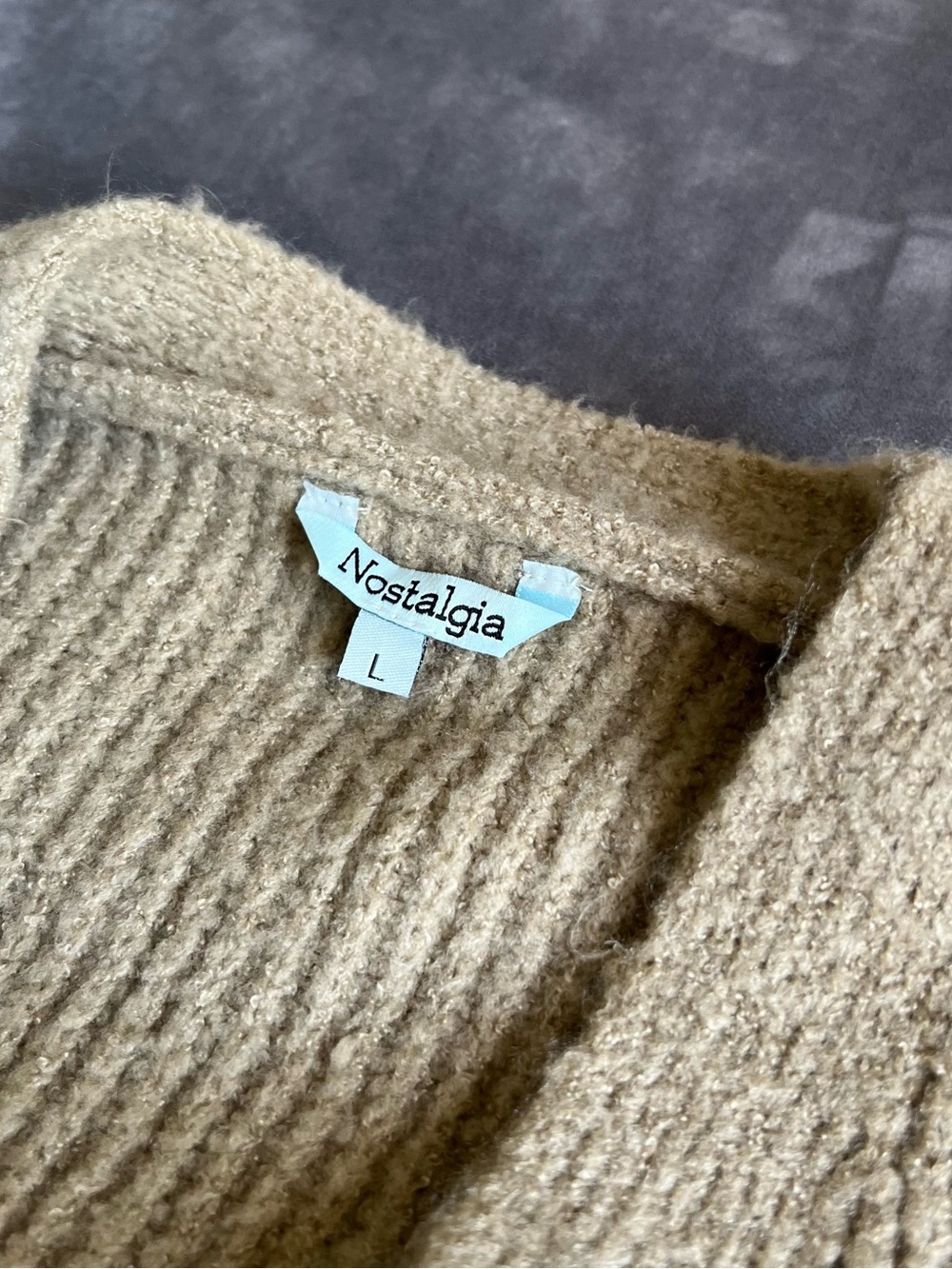 Nostalgia Tan Open-Front Ribbed Cardigan - Picture 2 of 10